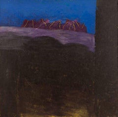 Large Israel Modernist Landscape Painting Bezalel Artist