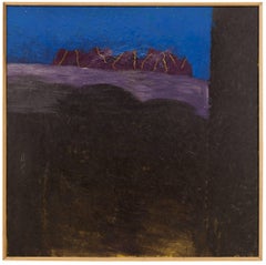 Large Israel Modernist Landscape Painting Bezalel Artist