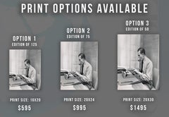 Charlton Heston Working at Desk Fine Art Print