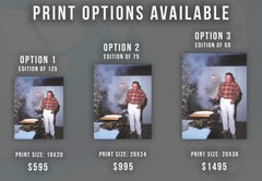 John Wayne Cooking on Grill Fine Art Print
