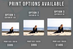 Mia Farrow Lying on Beach Fine Art Print