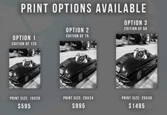 Steve McQueen et Neile Adams imprimé d'œuvres d'art Porsche