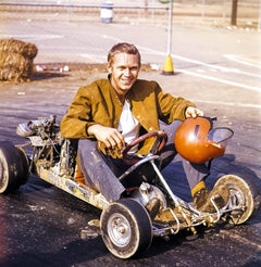 Steve McQueen in His Go-Kart Fine Art Print