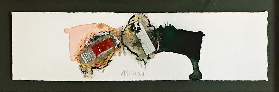 Larry Bell, Untitled (Fraction of Fractions), mixed media, unique, signed