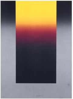 Barcelona, litografía geométrica abstracta de Larry Bell