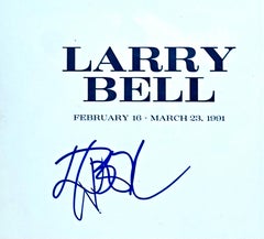 Larry Bell - Tony Shafrazi Gallery invitation (hand signed by Larry Bell) Framed