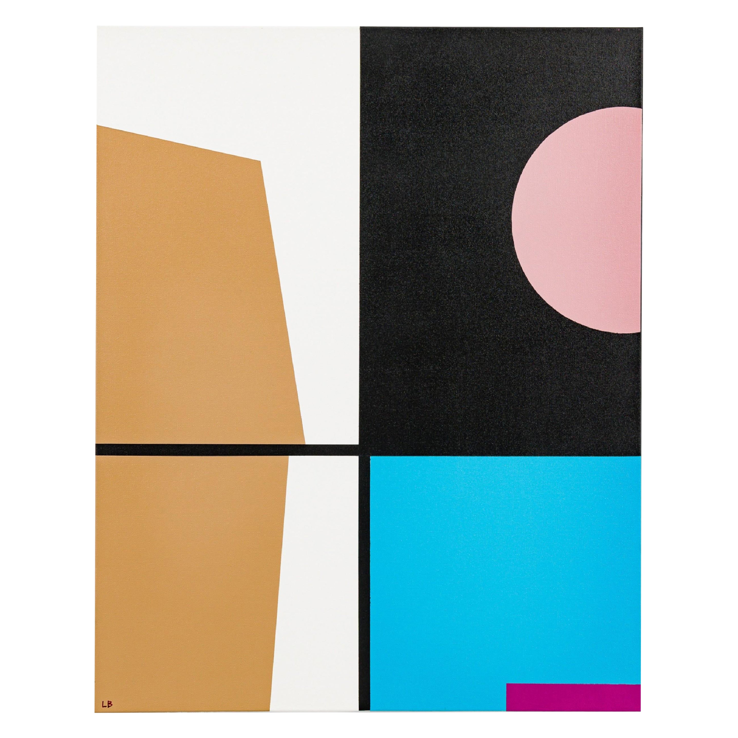 Larry Bentley Abstract Acrylic on Canvas, Titled: "AZUL CLARO". (2022)