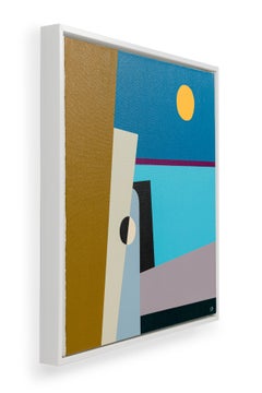 Larry Bentley Abstract Acrylic on Canvas, Titled: "BEACHSCAPE II". (2022)