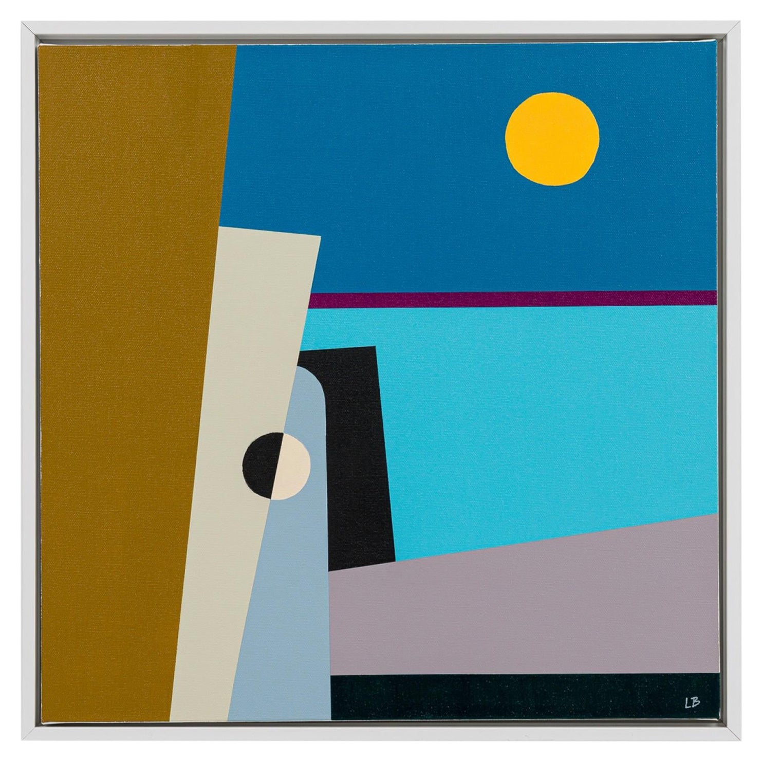 Larry Bentley Abstract Acrylic on Canvas, Titled: "BEACHSCAPE II". (2022)