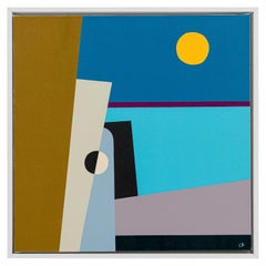 Larry Bentley Abstract Acrylic on Canvas, Titled: "BEACHSCAPE II". (2022)