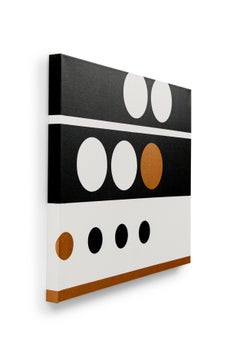 Larry Bentleys Acrylique abstraite sur toile, intitulée : "ETTORE TONDO". (2023)