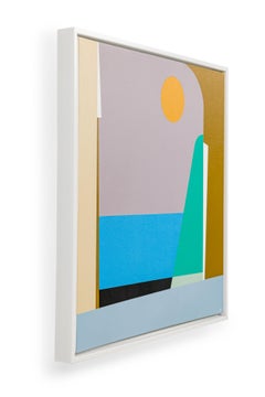 Larry Bentley Abstract Acrylic on Canvas, Titled: "POOLSIDE". (2022)