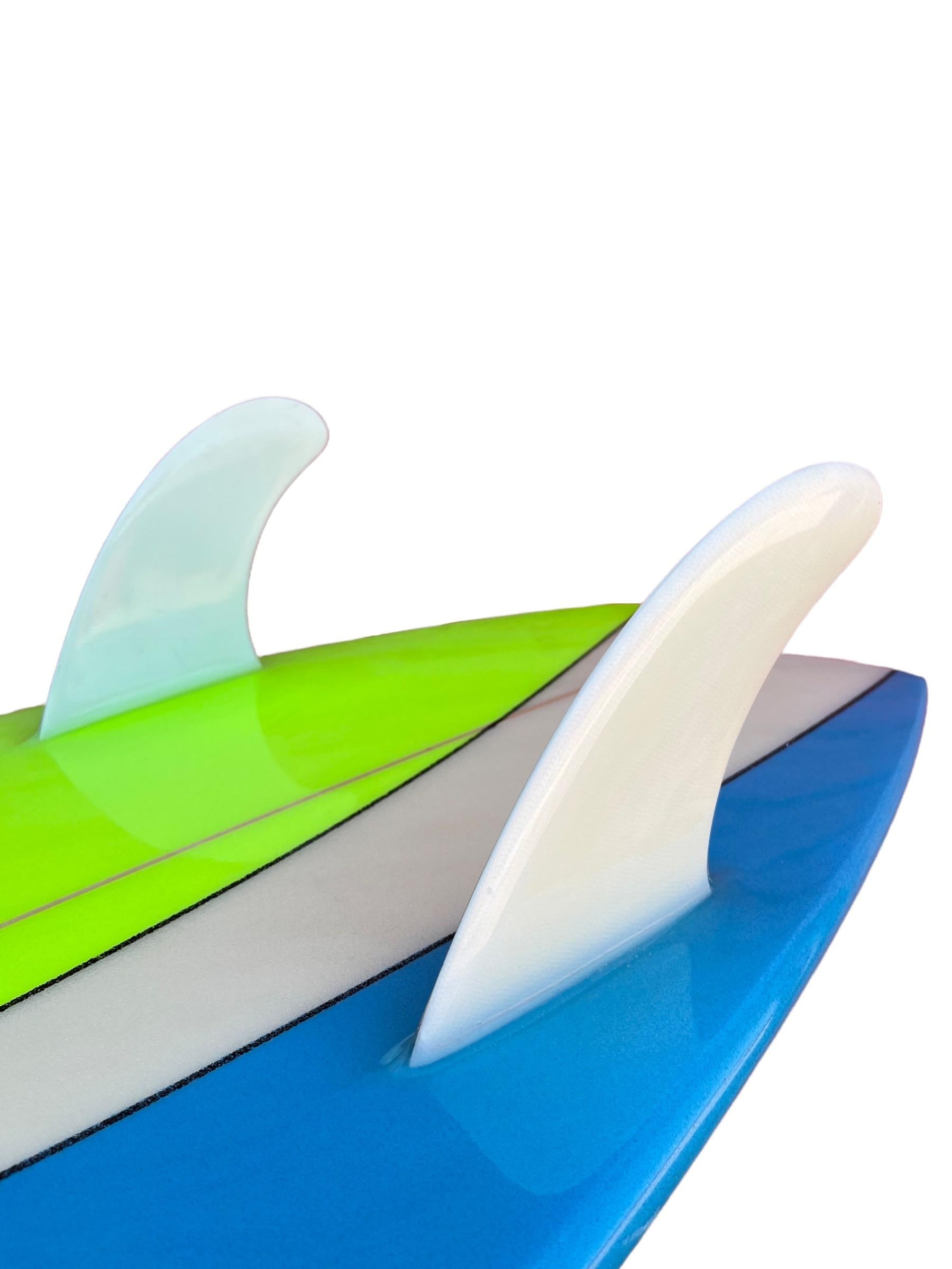 American Larry Bertlemann Twin-Fin Surfboard by Donald Takayama