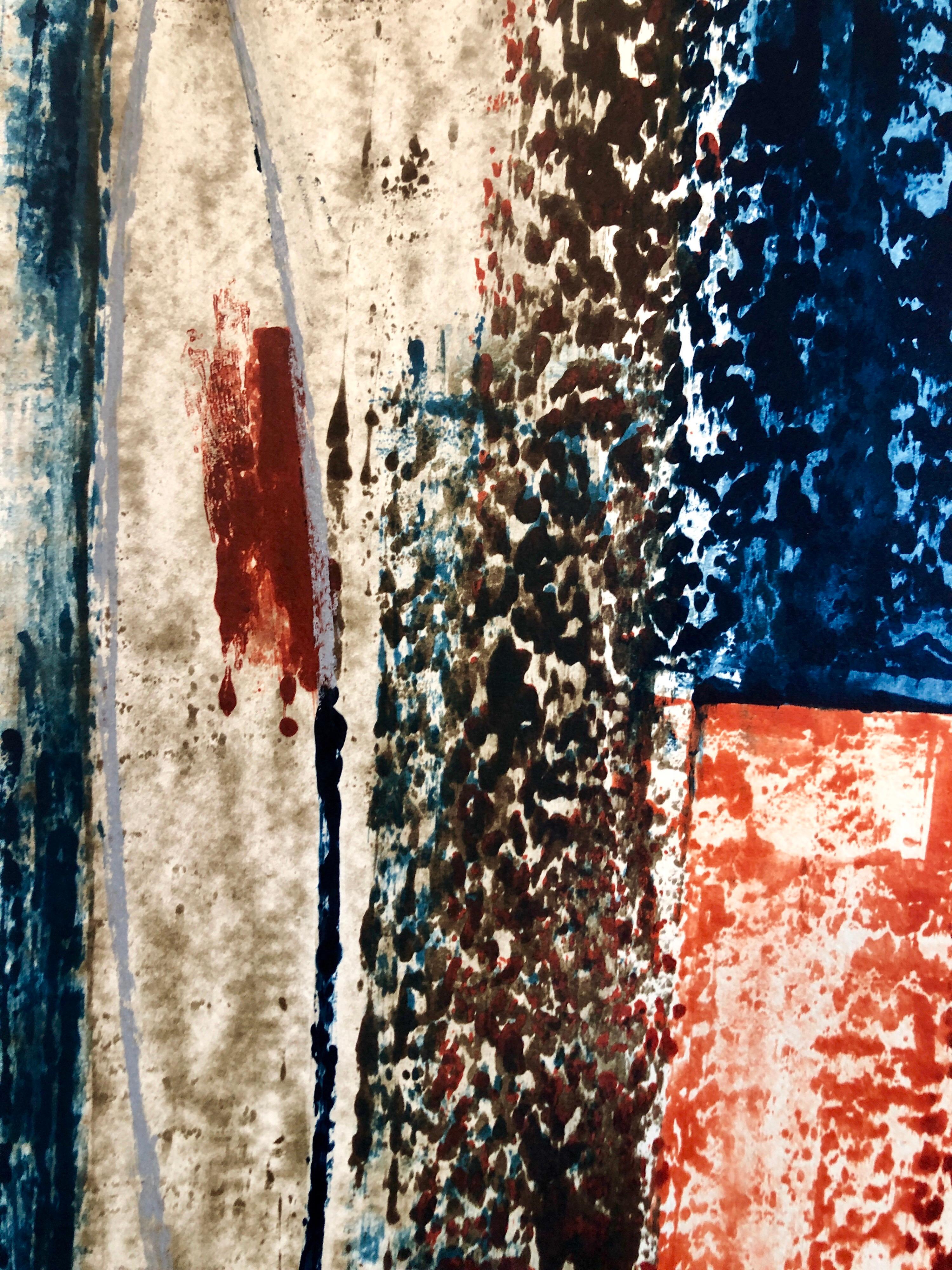 Espressionista astratto Modernista Americano Olio Monotipo Monoprint Pittura in vendita 1