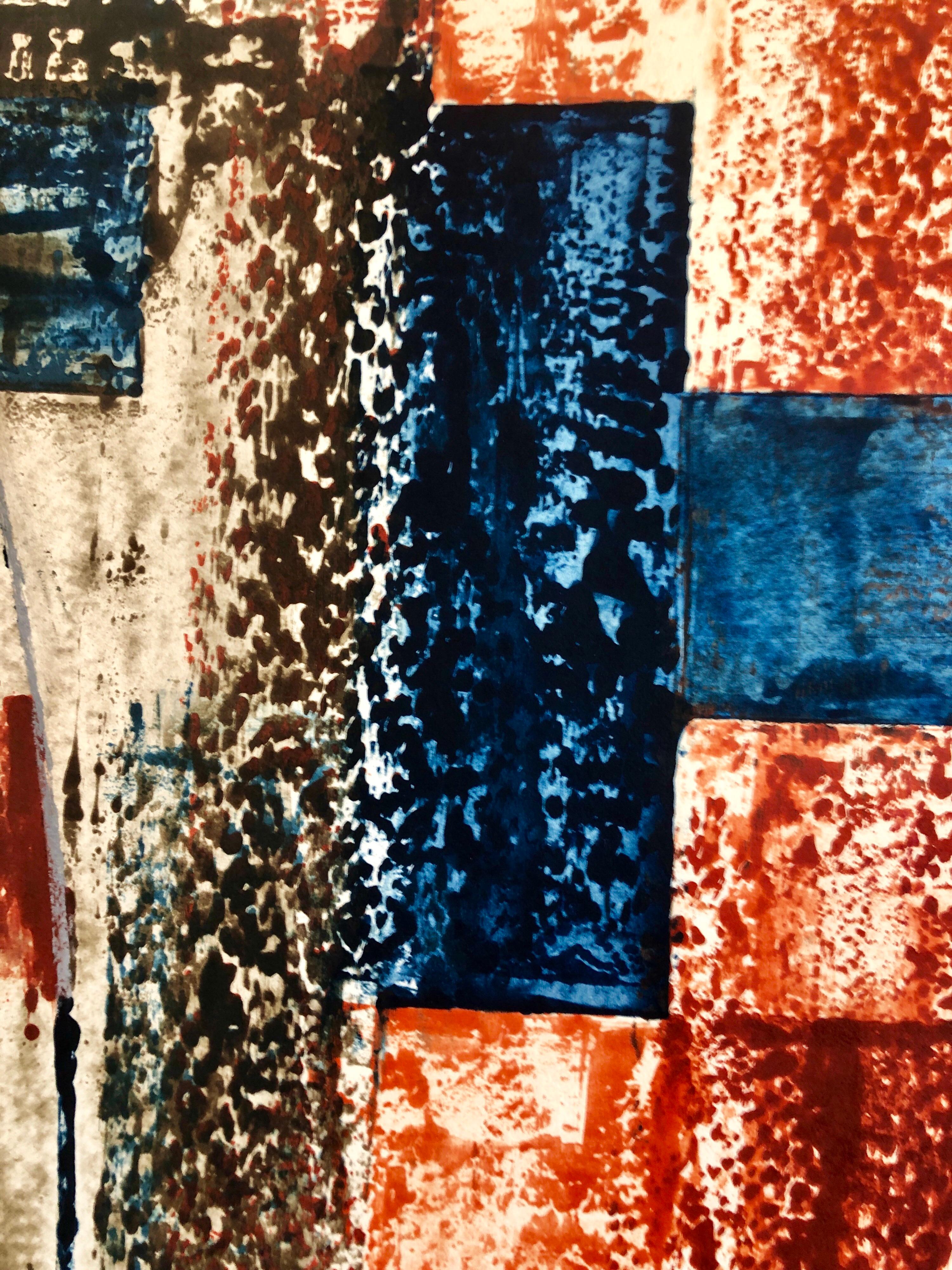 Espressionista astratto Modernista Americano Olio Monotipo Monoprint Pittura in vendita 2