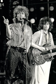 Robert Plant in Action on Stage Vintage Original Photograph