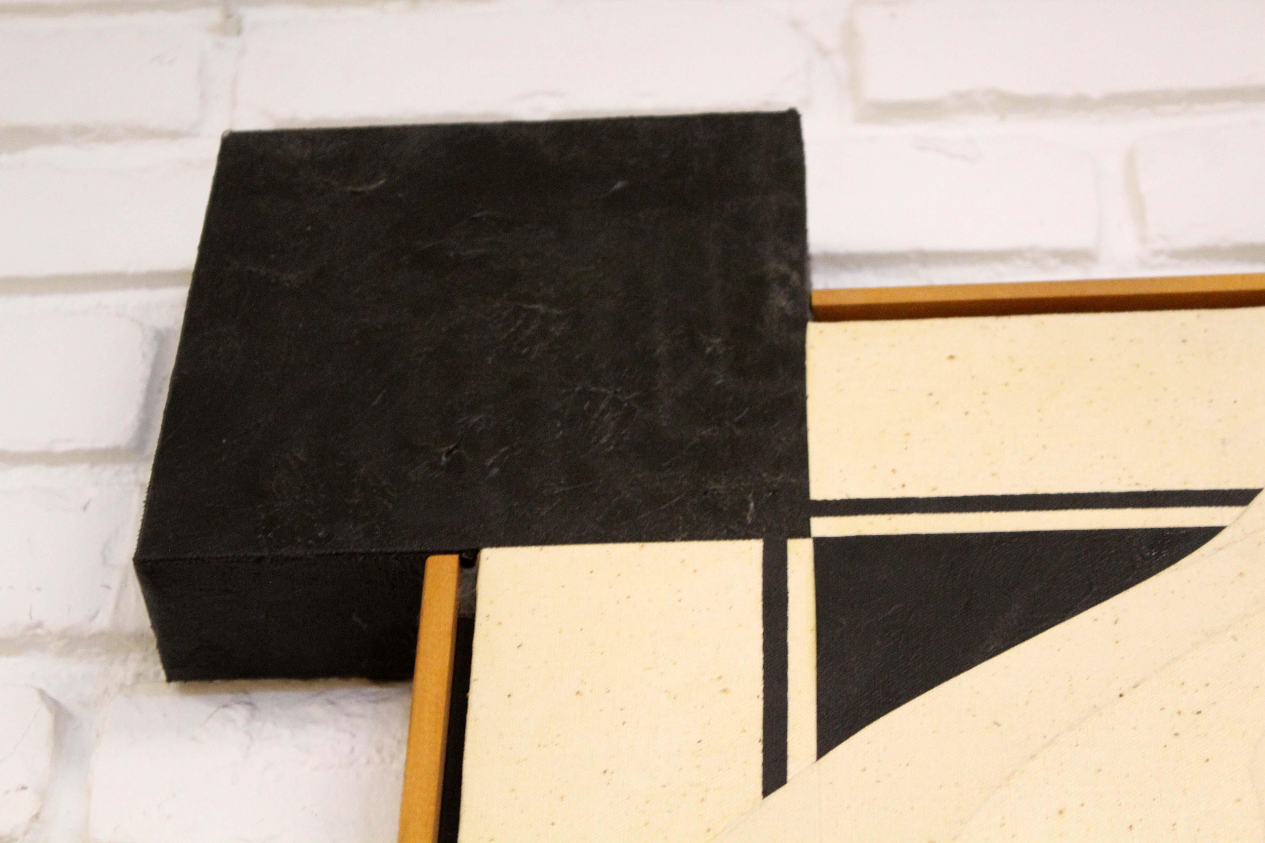 Larry Butcher Site Modern 3-Dimensional Oil Painting on Sculptural Canvas, 1972 1