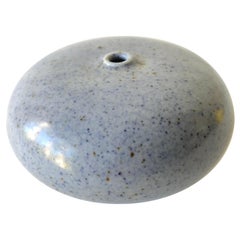Vintage Larry Carnes Speckled Blue California Studio Pottery Weed Pot