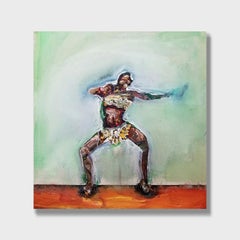 A Figurative Pop Expressionist Acrylic on Canvas Painting, "Josephine Baker"