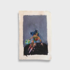Ein Pop-Art-Expressionist Acryl auf ungestreckter Leinwand Gemälde, "Wonder Woman 2"