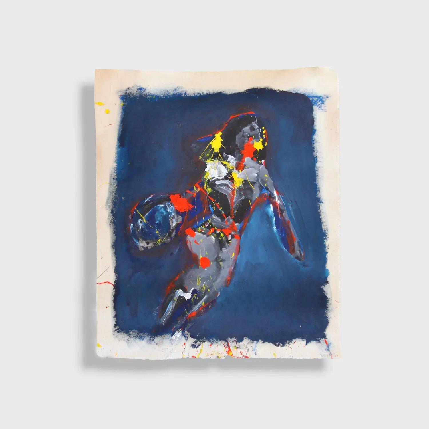 Larry Caveney Abstract Painting – Expressionistisches Gemälde der Popkultur, „Wunderfrau 1“, „Wunderfrau“