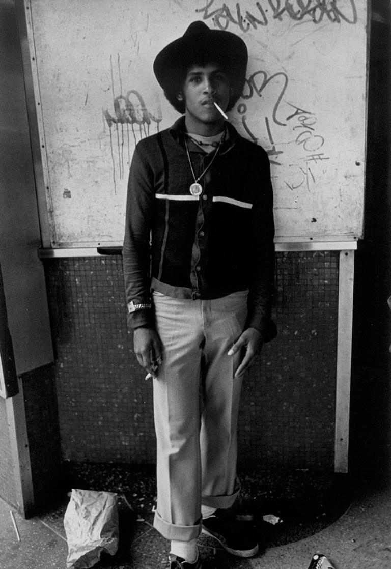 Larry Clark Black and White Photograph - Untitled (Hustler with Cigarette in Hand and Mouth)