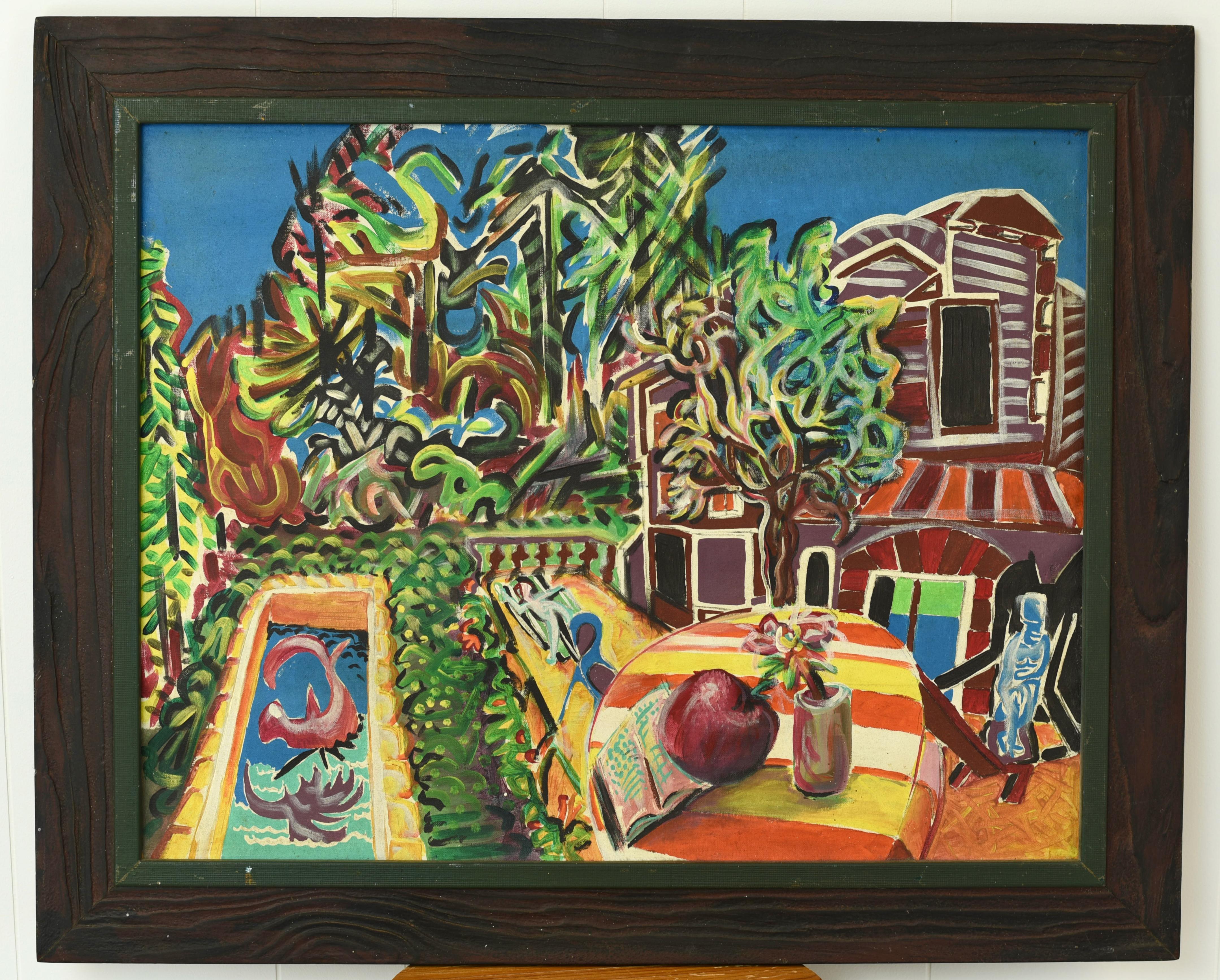 Peinture à l'huile signée Savannah Larry Connatser (1938-1996) en vente 3