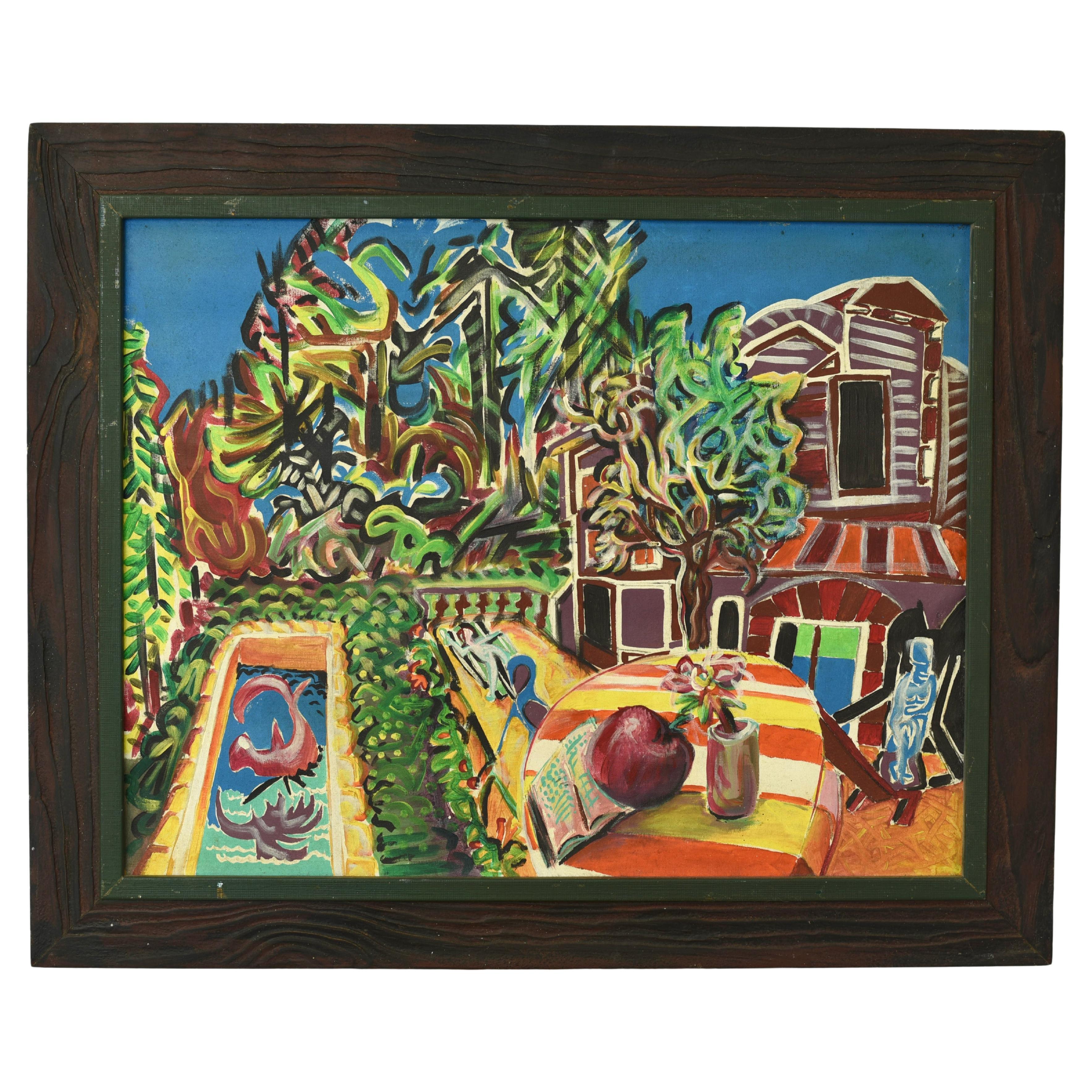 Peinture à l'huile signée Savannah Larry Connatser (1938-1996) en vente