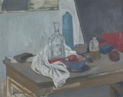 Natura morta con decanter dell'artista di Philadelphia Larry Day, 1962