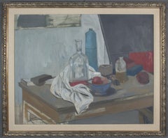 Natura morta con decanter dell'artista di Philadelphia Larry Day, 1962