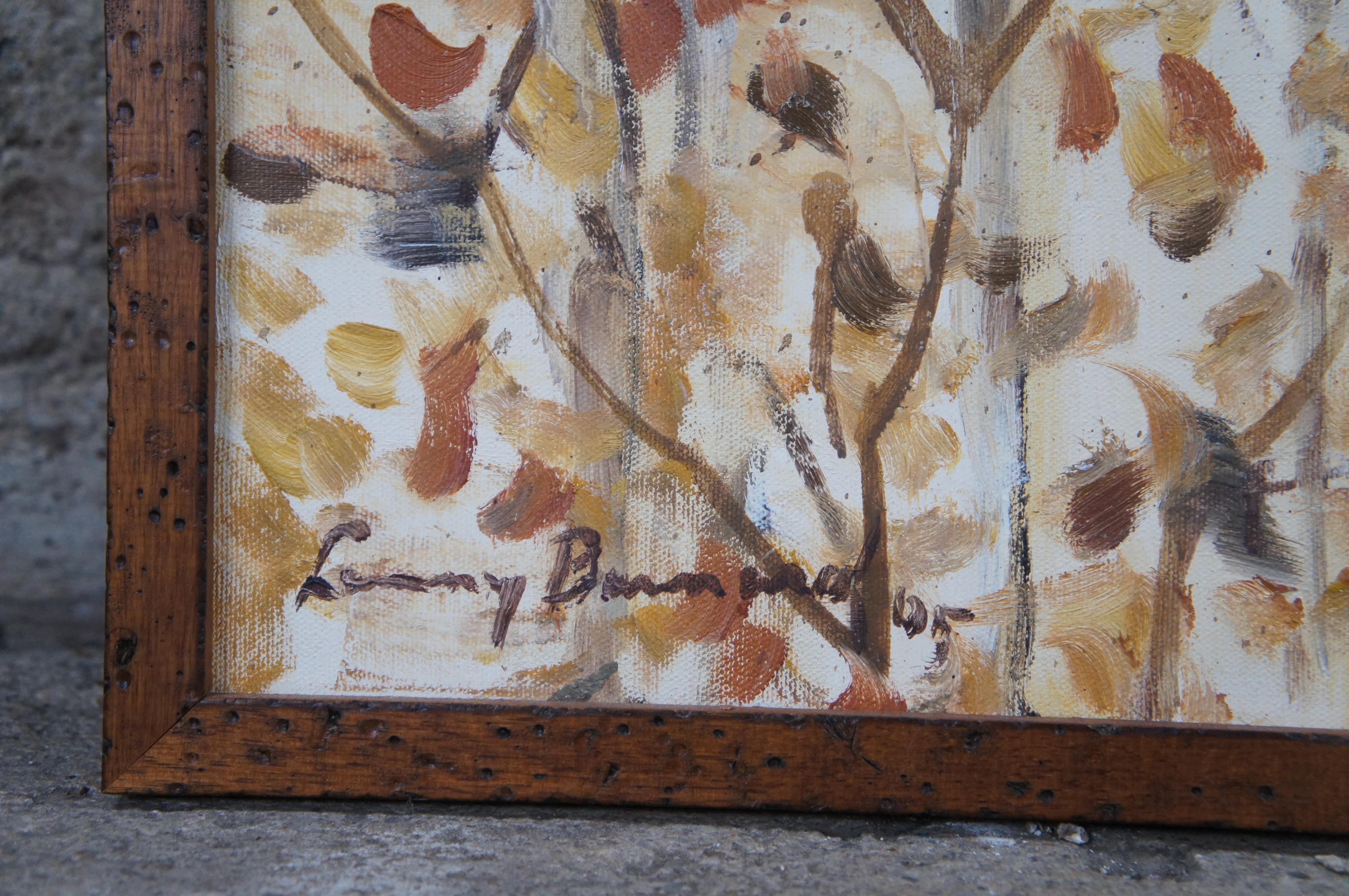 Larry Dean 'Deer in The Aspens' Acylic Woodland Painting on Canvas Framed 61