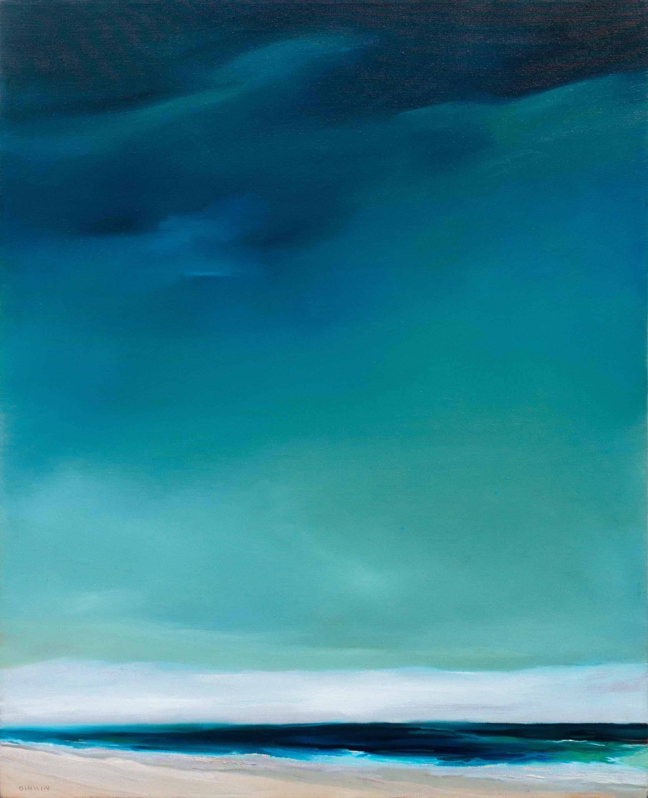 Landscape Painting Larry Dinkin - « Land, Sea & Sky », City College of New York, Pratt Institute, prix Clio