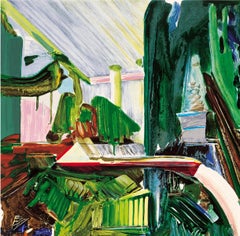 Larry Dinkin 'Landscape with Francis Bacon Room' 1999- Serigraph- Signed