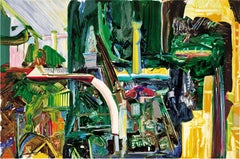 Larry Dinkin 'Paesaggio con Francis Bacon Room' 1999- Serigrafia- Firmato
