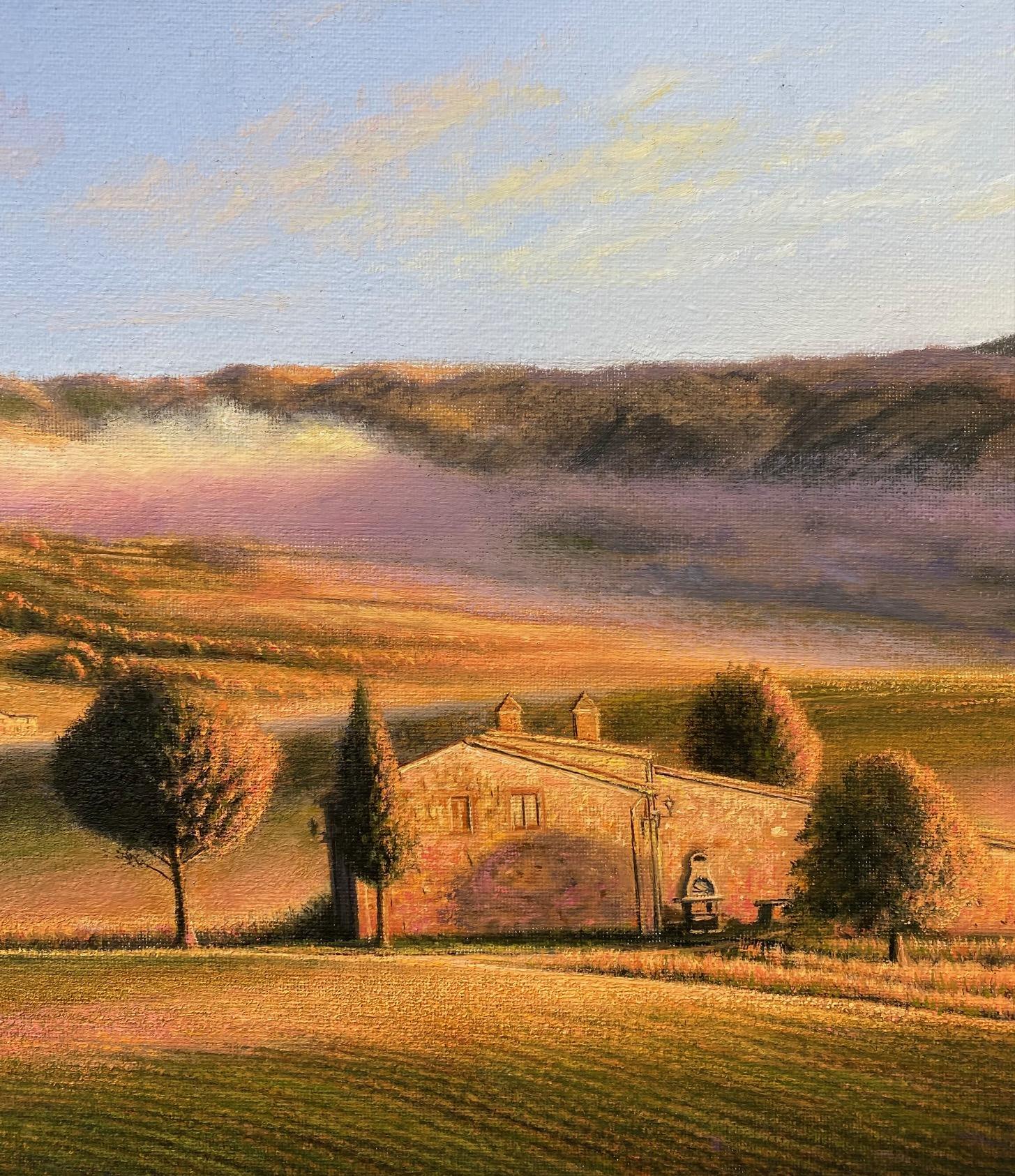 This original Hudson River School realist interpretation of the Chapel of the Madonna di Vitela, still standing in exceedingly picturesque Tuscany  invites you into the heart of one of Europe's most romantic, most famous regions with this Italian