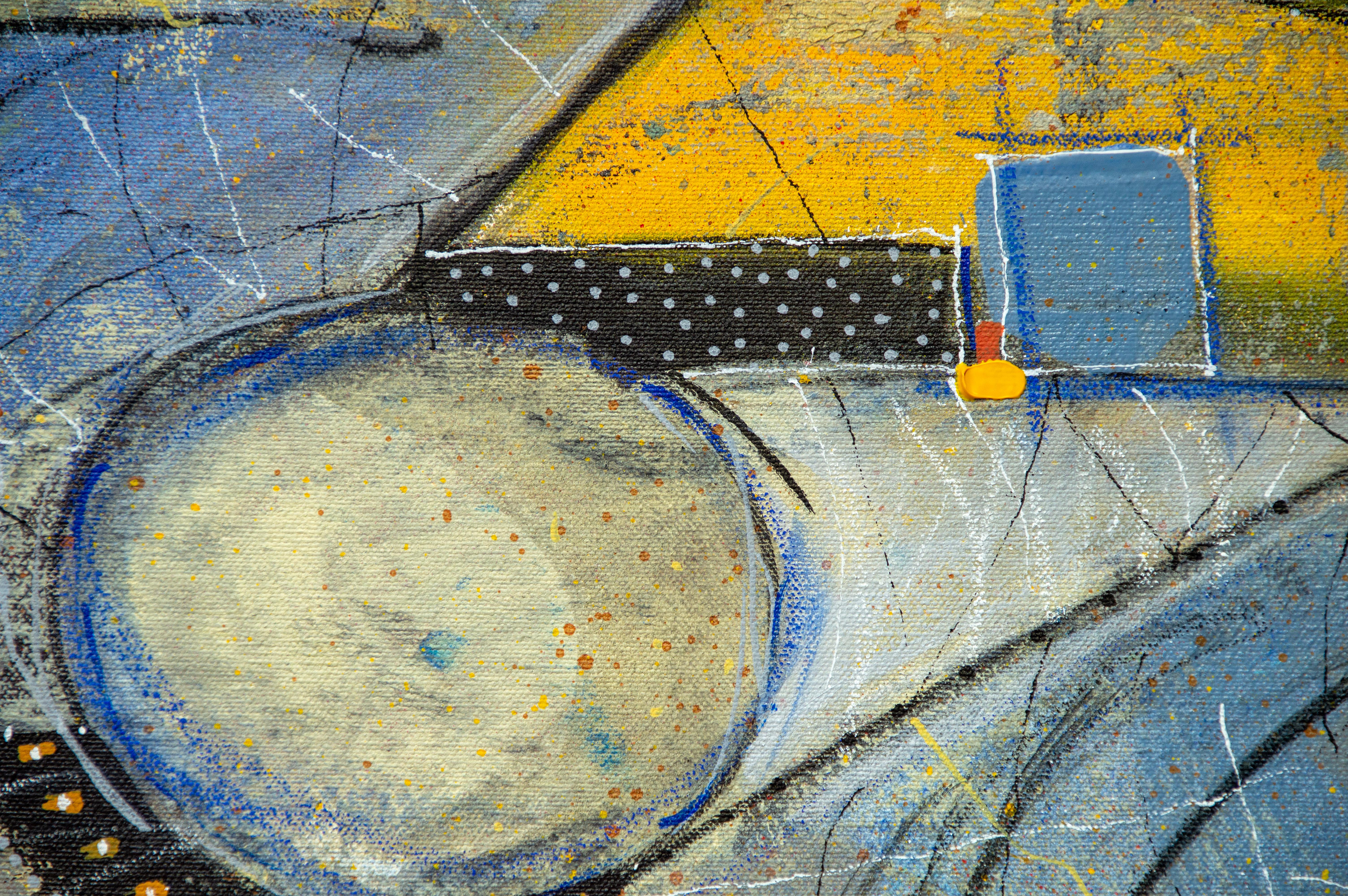 „Canola Fields Diptychon“, von Larry Hefner, Acryl-Gemälde in Mischtechnik, 2023 im Angebot 1