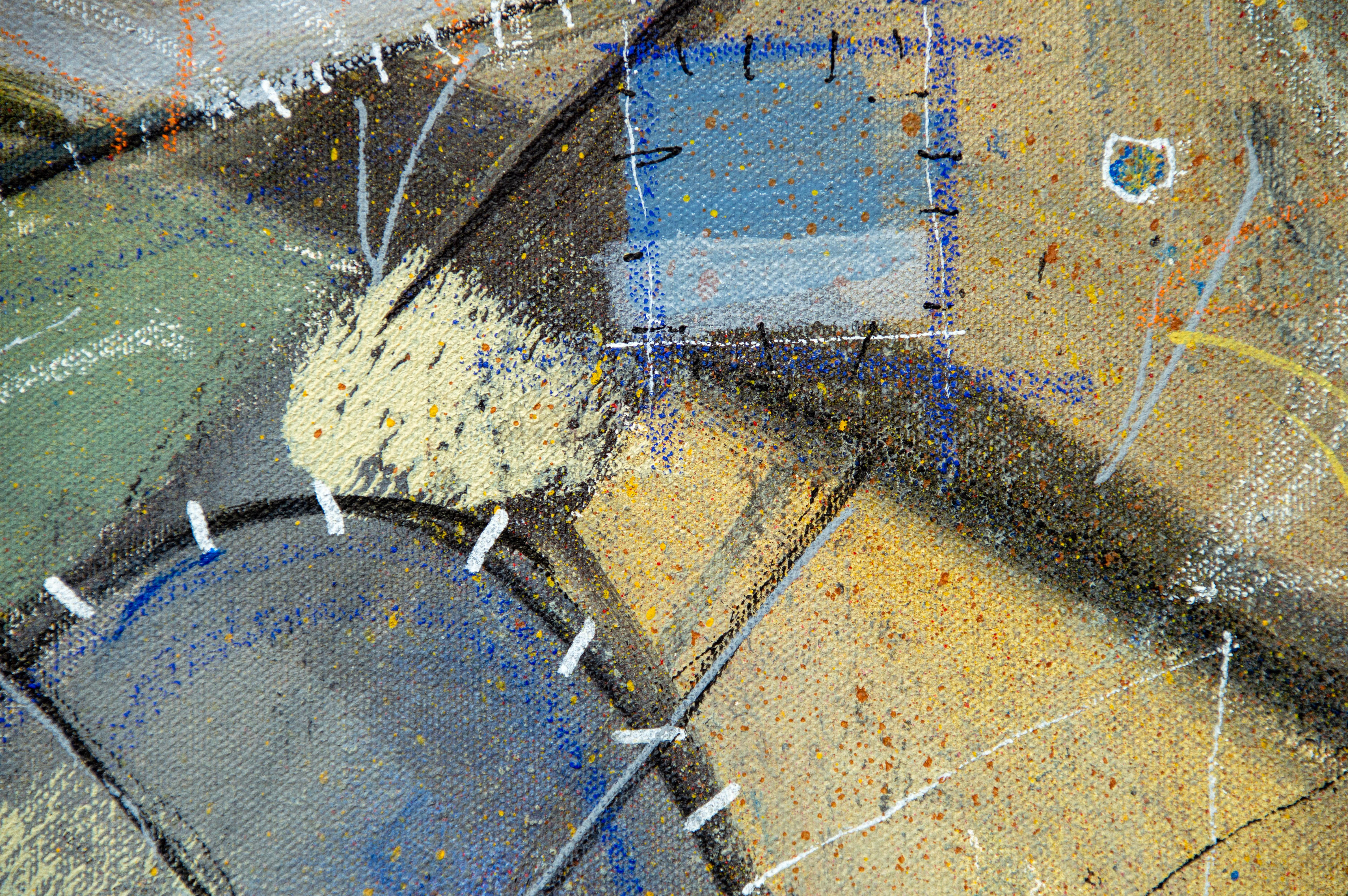 Dittico 'Campi di canola', di Larry Hefner, pittura acrilica a tecnica mista, 2023 5