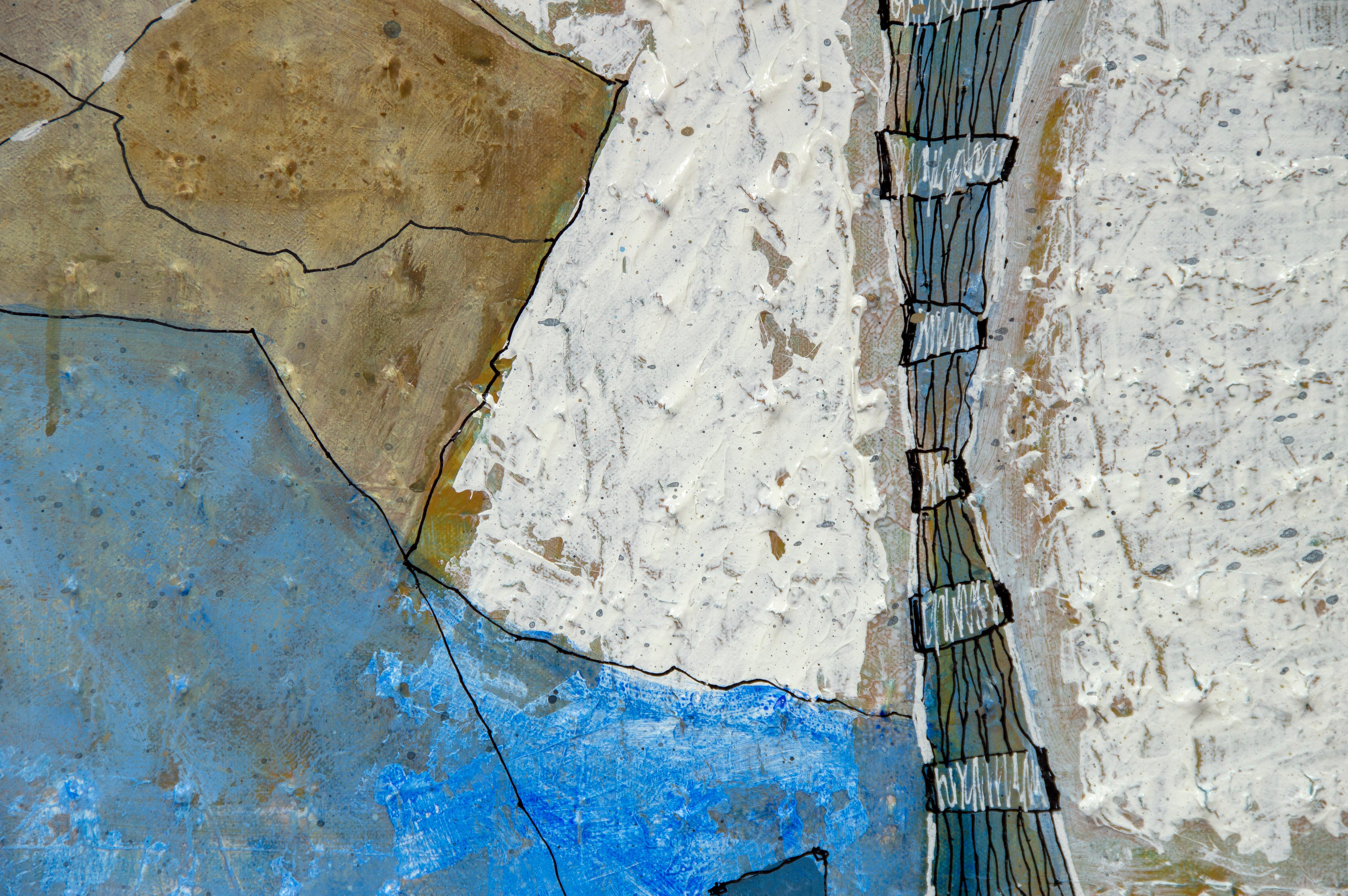 „Mighty Canyon“, von Larry Hefner, Abstraktes Gemälde in Mischtechnik auf Leinwand, 2022 im Angebot 10