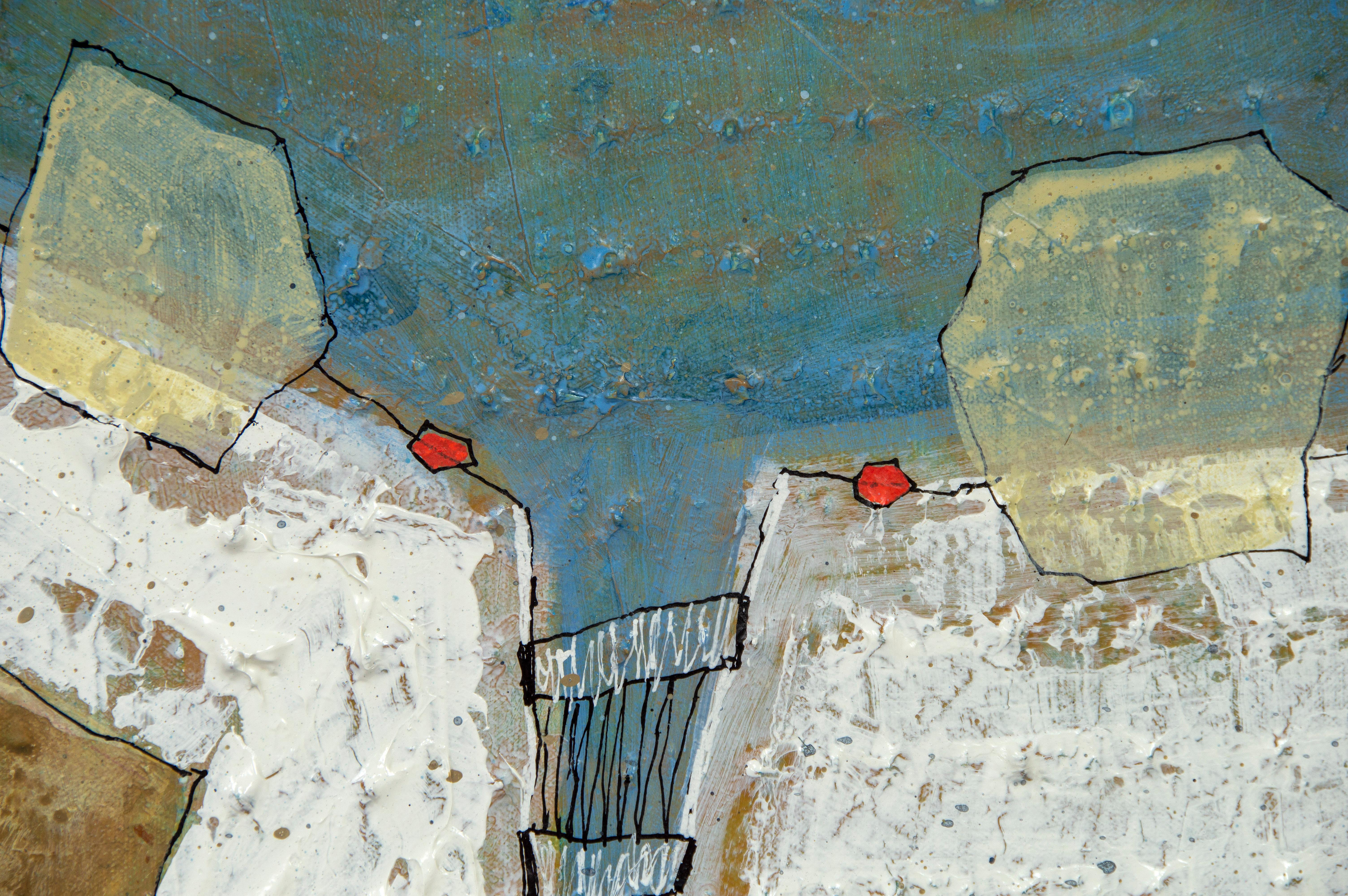 „Mighty Canyon“, von Larry Hefner, Abstraktes Gemälde in Mischtechnik auf Leinwand, 2022 im Angebot 3