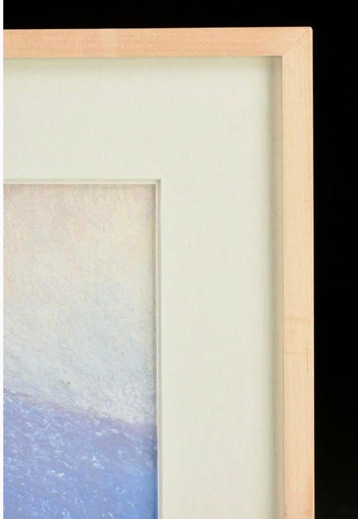 Large Pastel Landscape Purple Mountains Landscape American Modernist Painting For Sale 7
