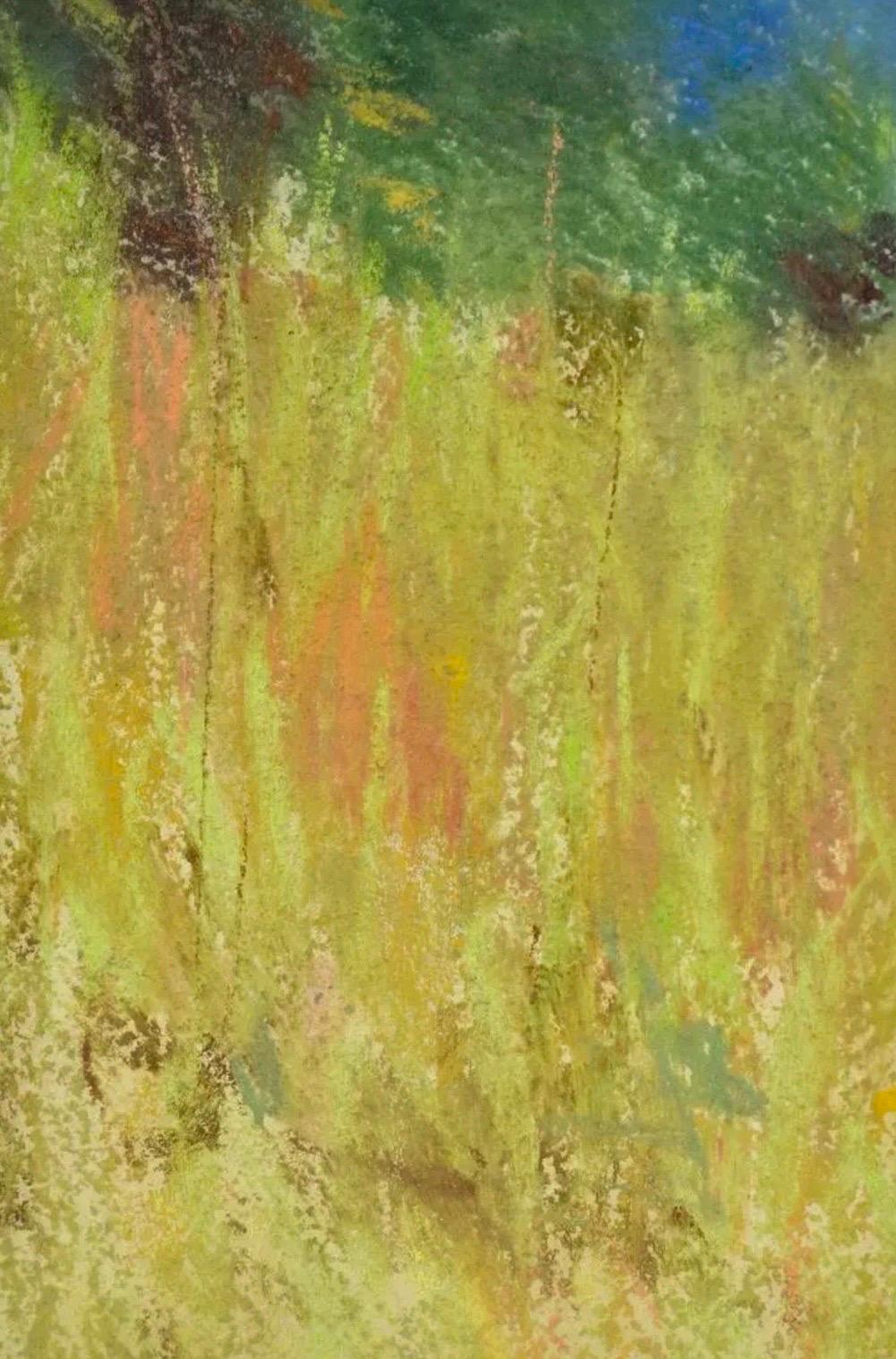 Große Pastell Landschaft Lila Berge Landschaft Amerikanische Modernist Malerei im Angebot 3