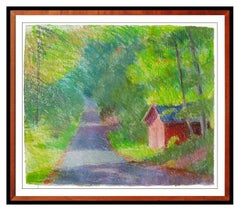 Larry Horowitz RARE Pastel Original Painting Rural Landscape Signed Framed Art