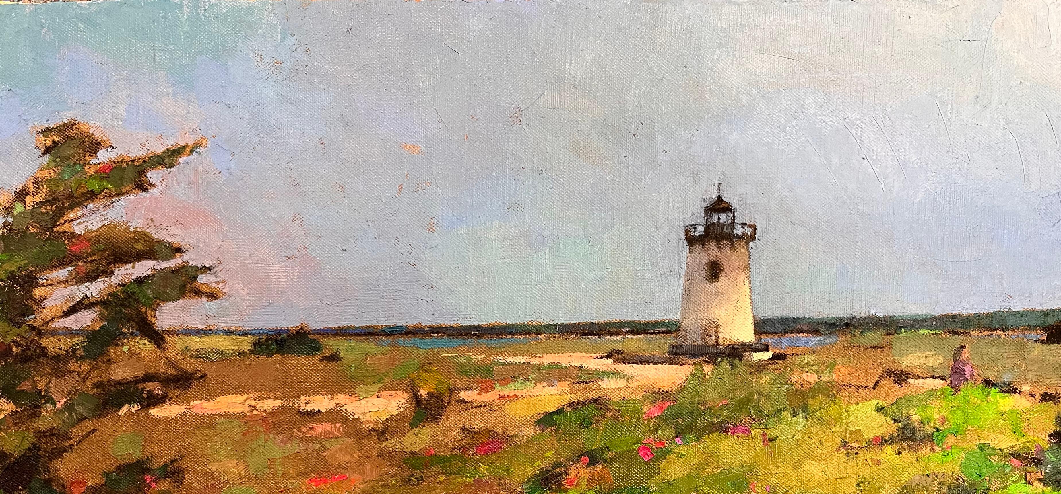 "Faro a giugno" Faro di Edgartown, Golden light, porto esterno di Edgartown