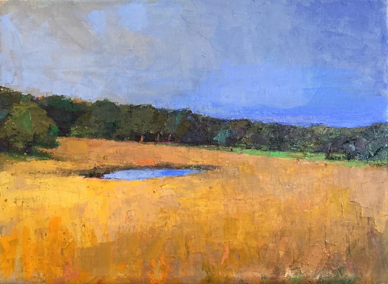 Larry Horowitz "Little Vineyard Pond" Oil painting of Chilmark farm
