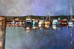 "Barcos de Menemsha" vista desde el puerto, en un pueblo pesquero de Marthas Vineyard