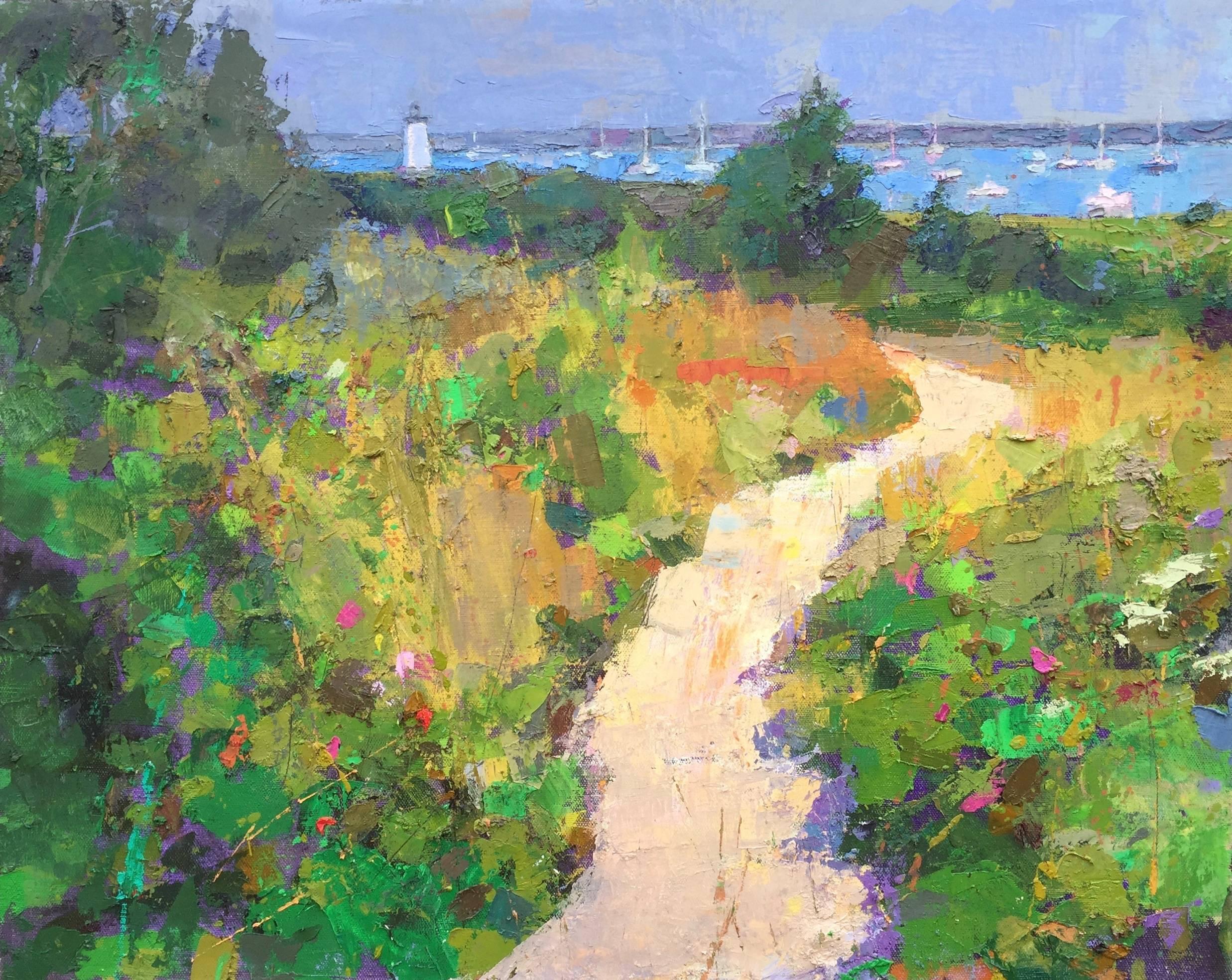 Path To The Harbor - Painting by Larry Horowitz