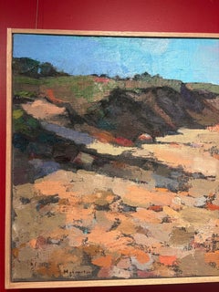 "Pebble Beach, RI", Rhode Island shoreline where cliffs meet waves