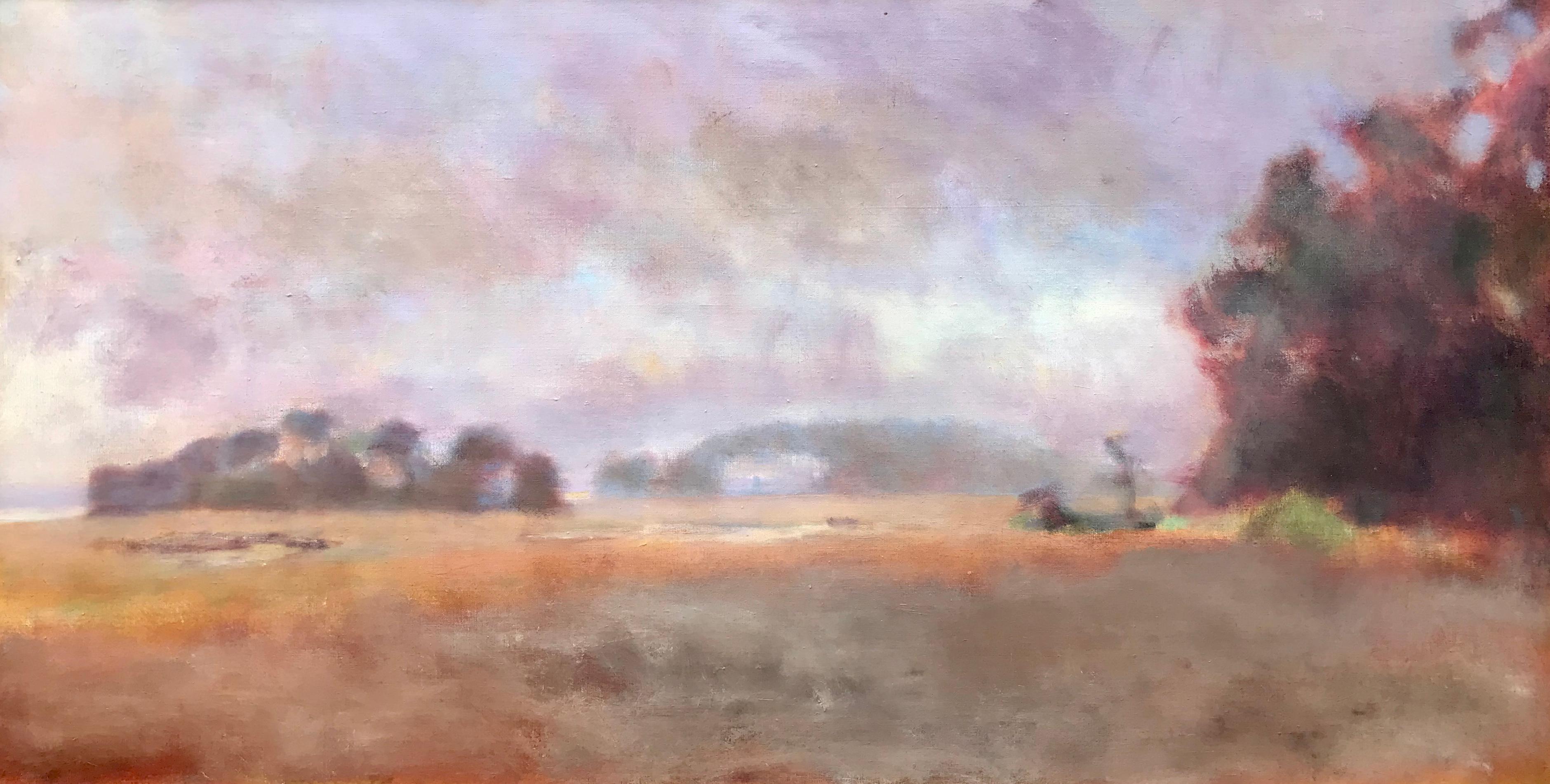 Larry Horowitz Landscape Painting – Regnerischer Sumpf