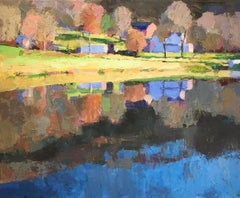 Coastal painting, Larry Horowitz, Reflections