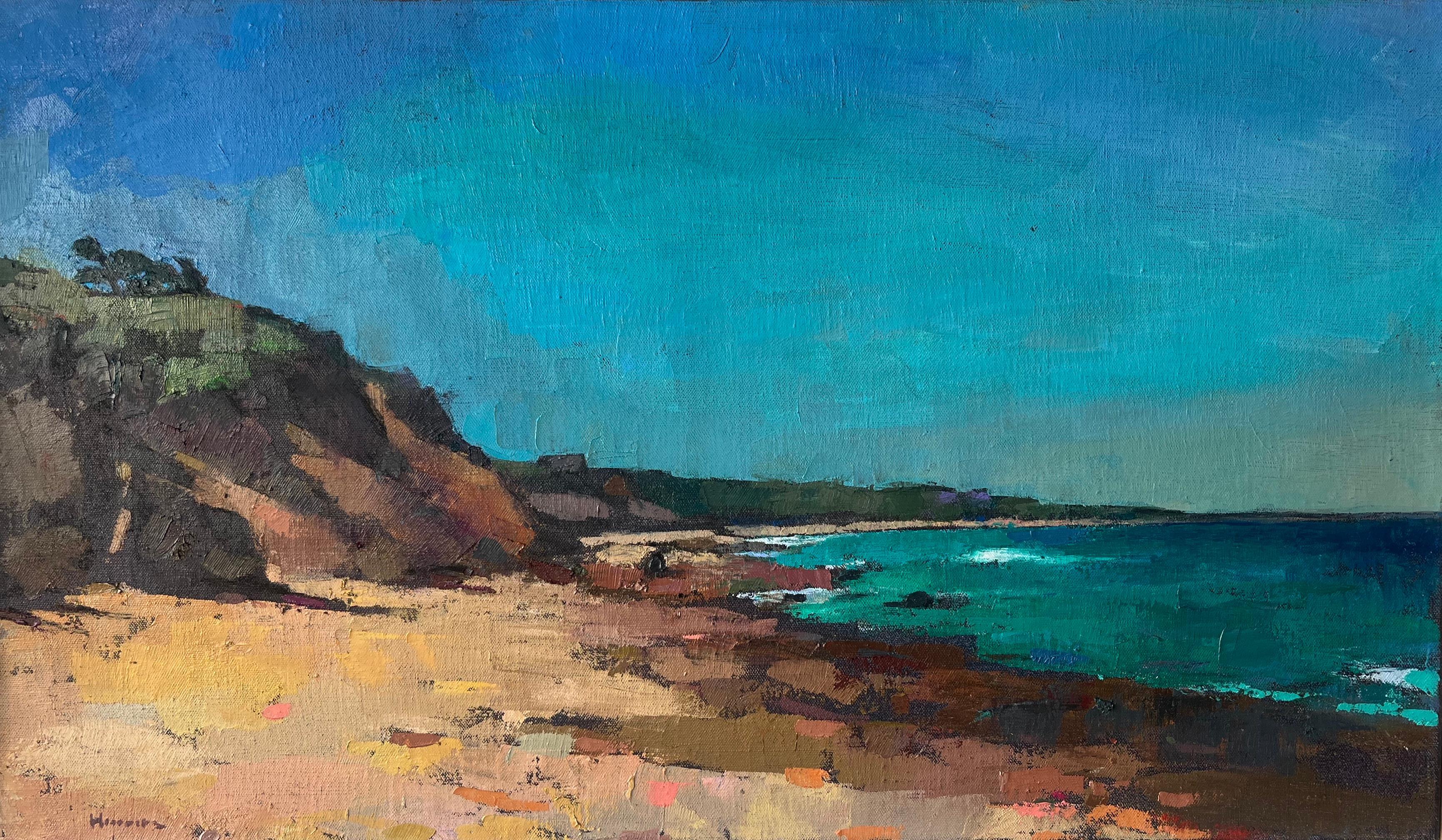 "Rocky Beach" Sanddünen, Lehmklippen, Sandstrand, türkisblaues Meer